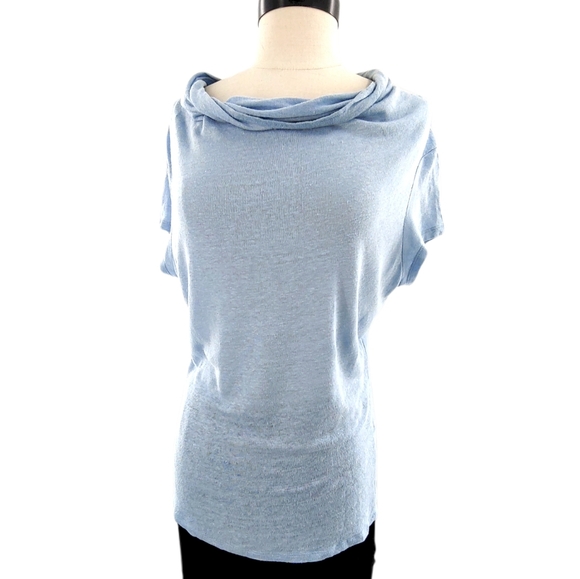 Sundance Tops - Sundance fresh soft blue 100% linen top